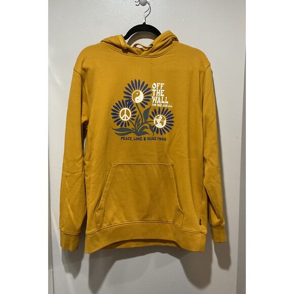 Vans Hoodie In Our Hands Pullover Golden Yellow Size Medium Skater Streetwear - Picture 13 of 16